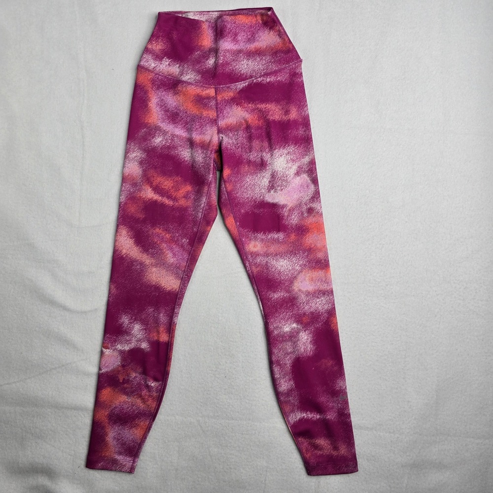Nike One Dri-FIT High Rise Printed‎ Training Yoga Leggings Athletic Pants pink